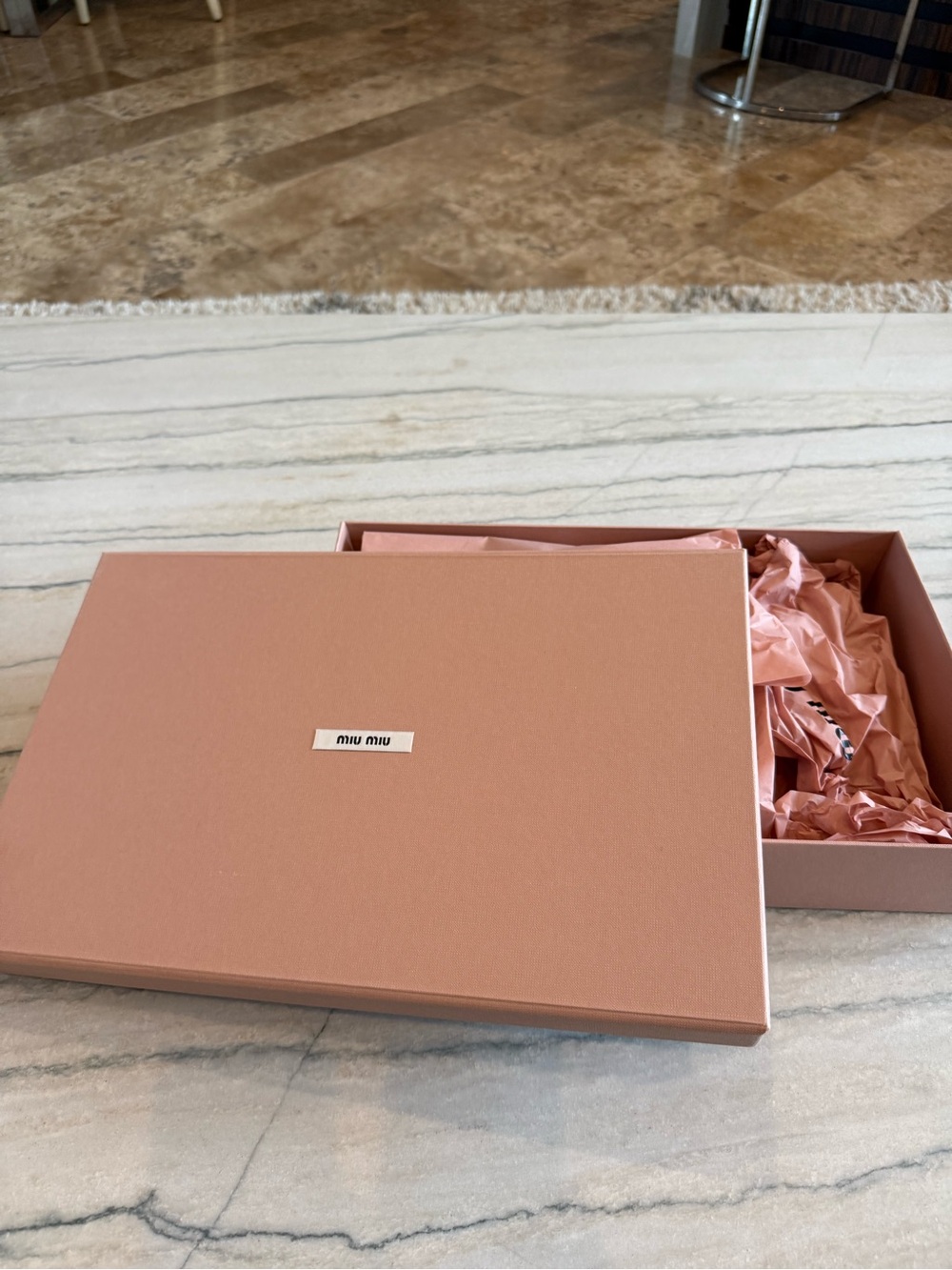 Miu Miu Shirt Box and branded tissue paper